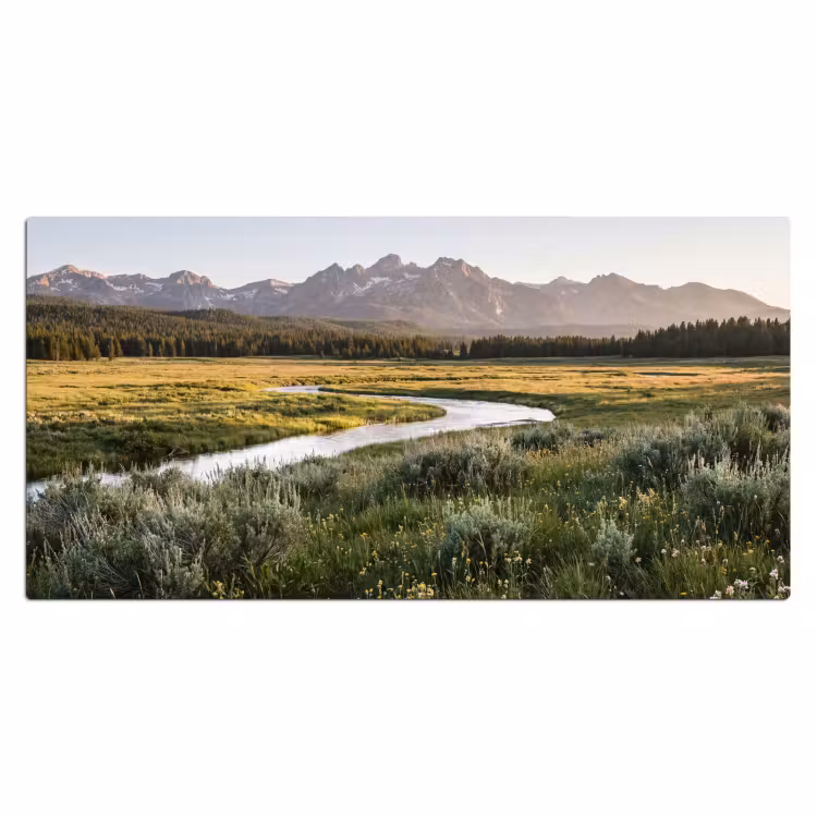 Bureau onderlegger - Berglandschap - Rivier - Bos — 2