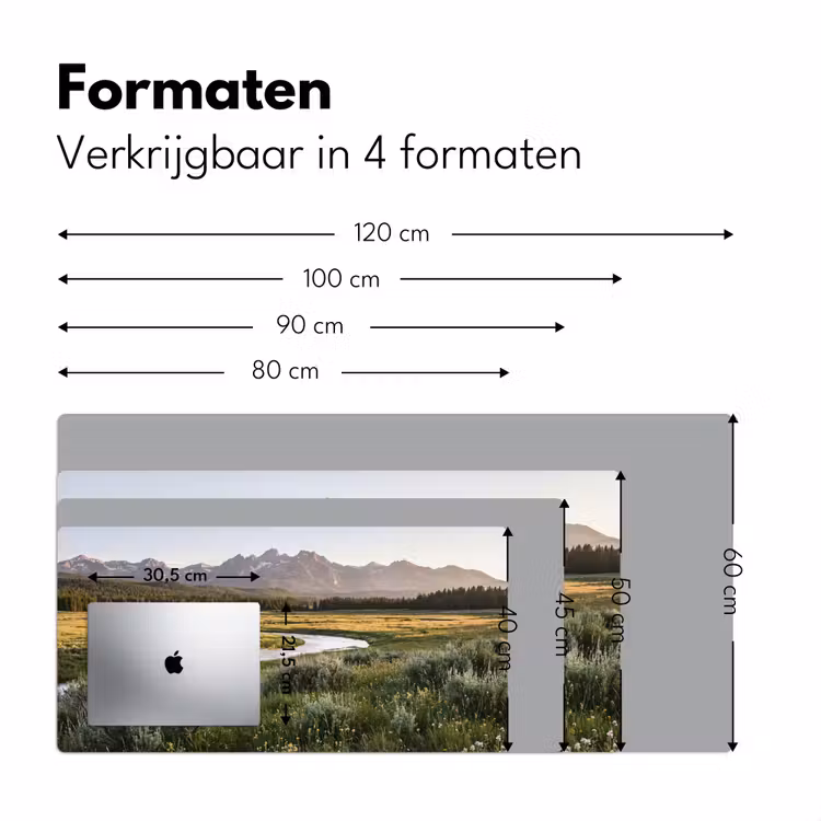 Bureau onderlegger - Berglandschap - Rivier - Bos — 8