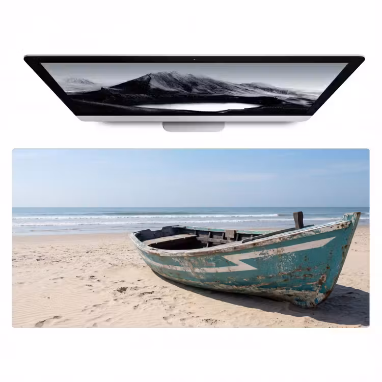 Bureau onderlegger - Boot - Zandstrand - Zee — 1