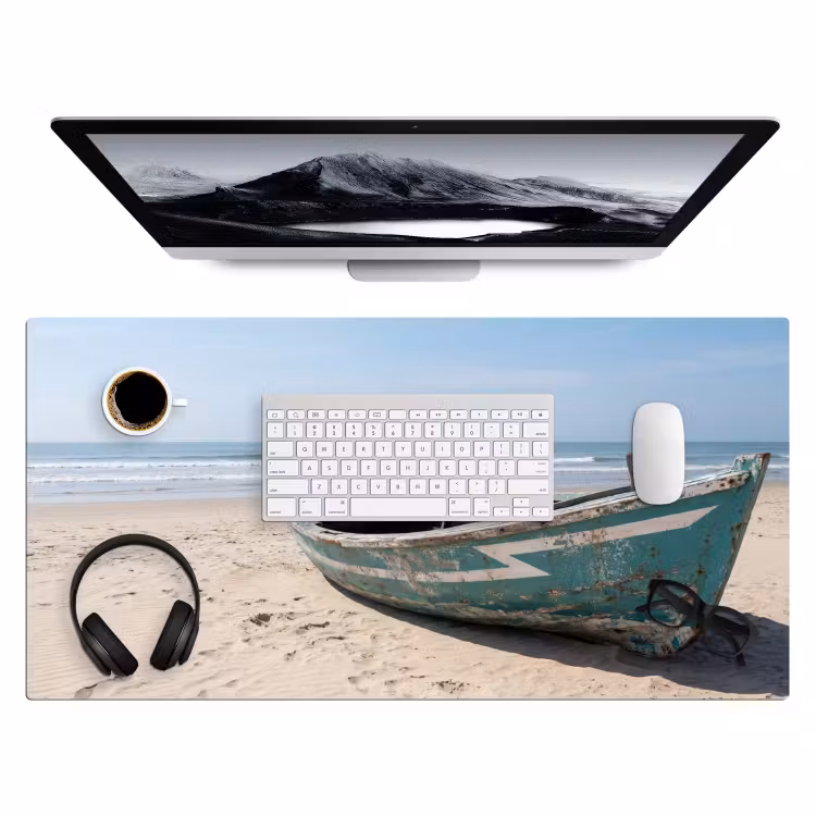 Bureau onderlegger - Boot - Zandstrand - Zee — 4