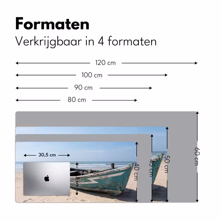 Bureau onderlegger - Boot - Zandstrand - Zee — 8