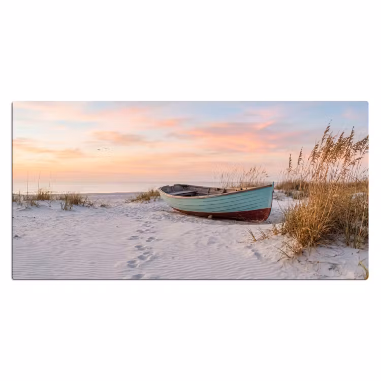 Bureau onderlegger - Rustiek - Roeiboot - Zandstrand — 2