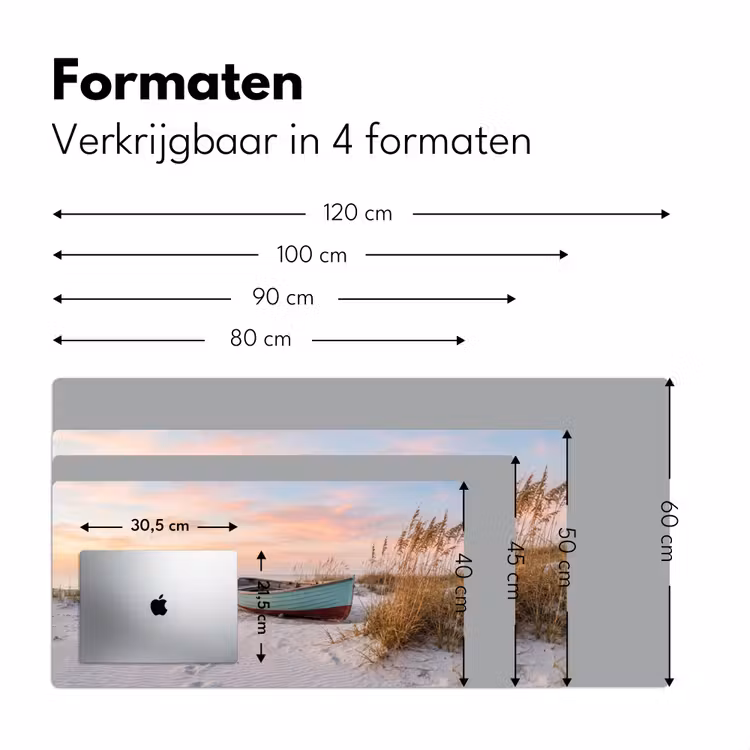 Bureau onderlegger - Rustiek - Roeiboot - Zandstrand — 8