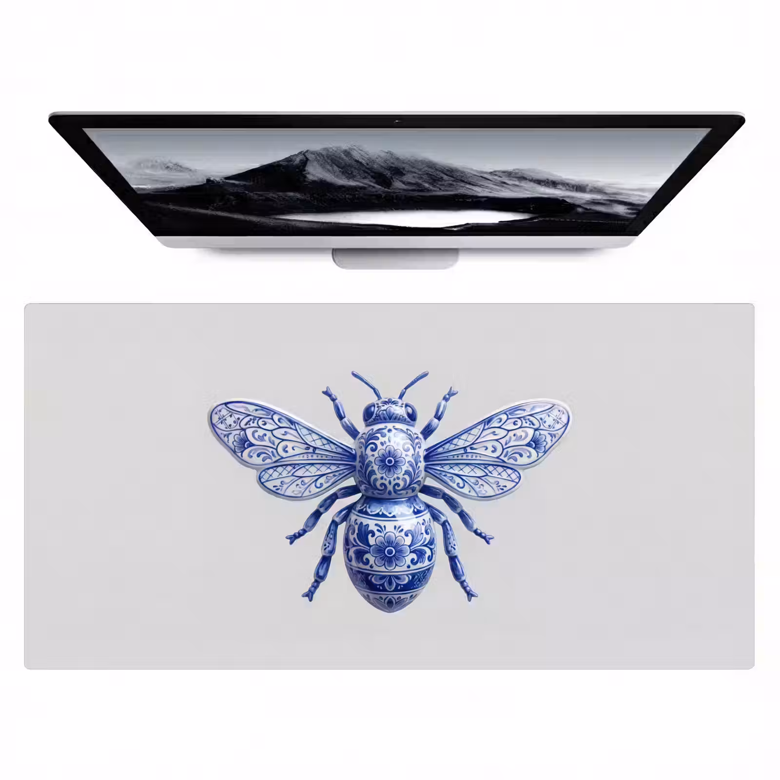 Bureau onderlegger - Bij - Modern - Delfts - Blauw — 1