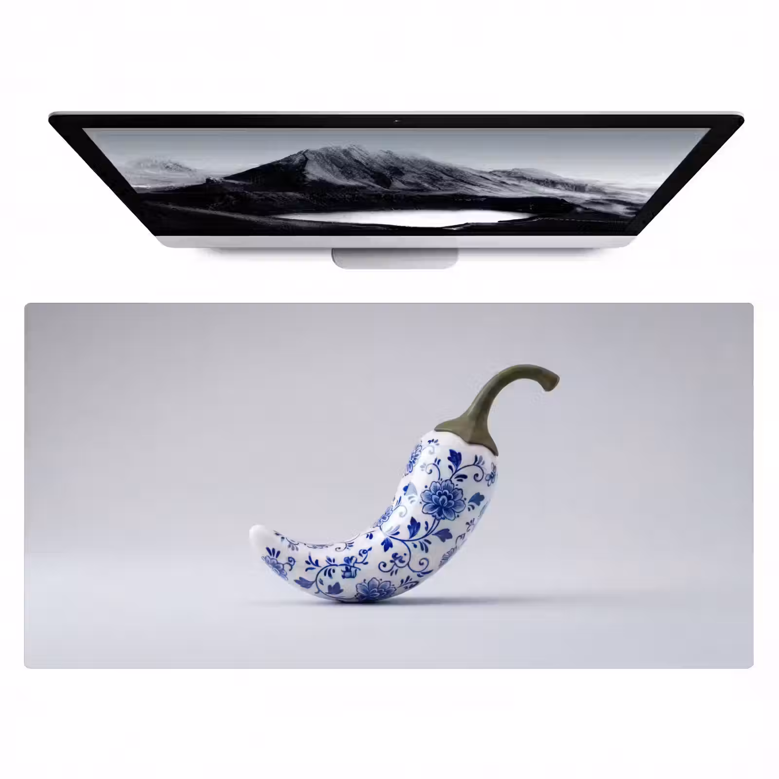 Bureau onderlegger - Chilipeper - Keramiek - Blauw — 1