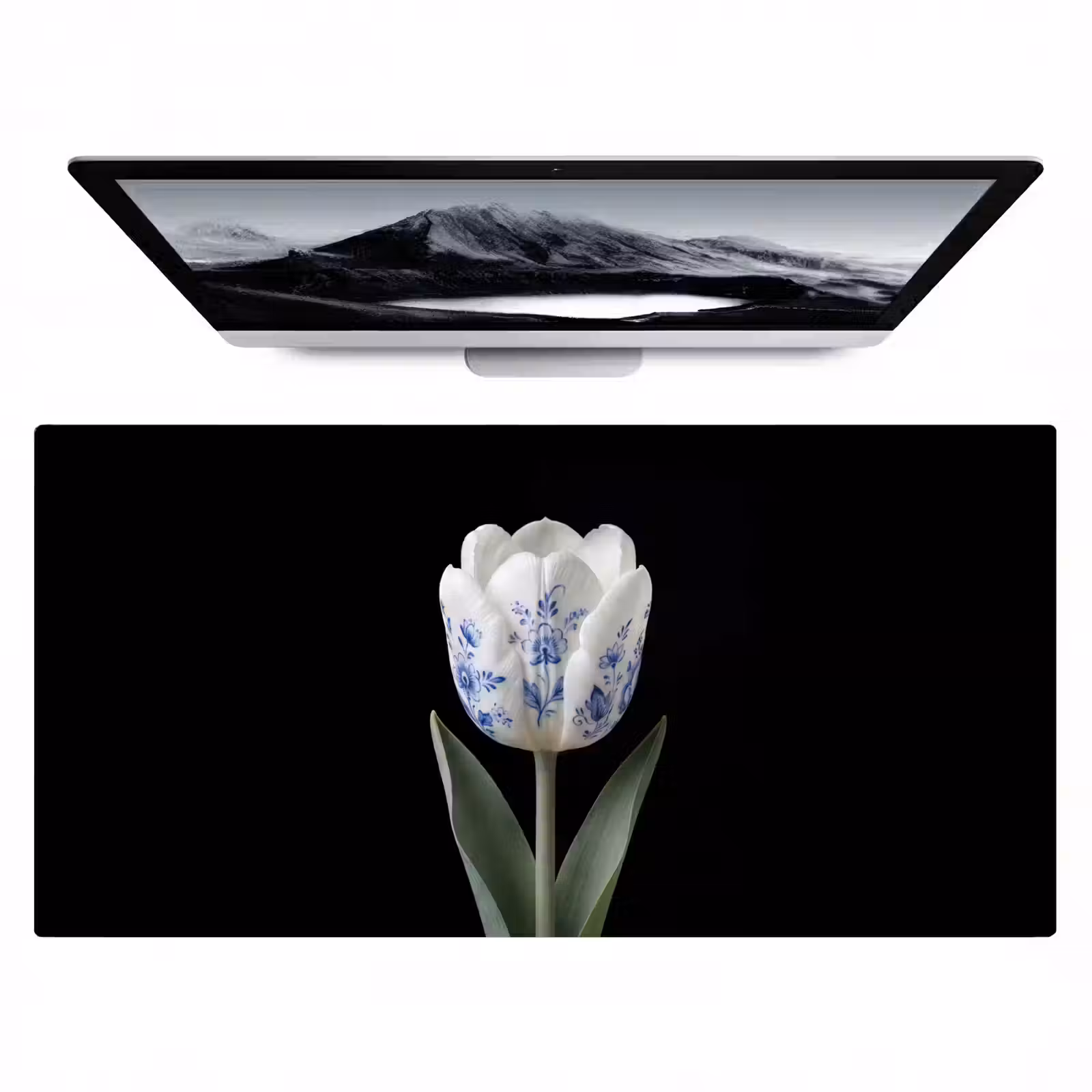 Bureau onderlegger - Tulp - Patroon - Blauw — 1