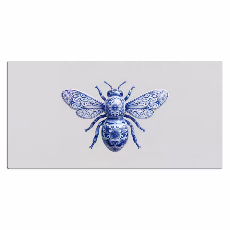 Bureau onderlegger - Bij - Modern - Delfts - Blauw — 2