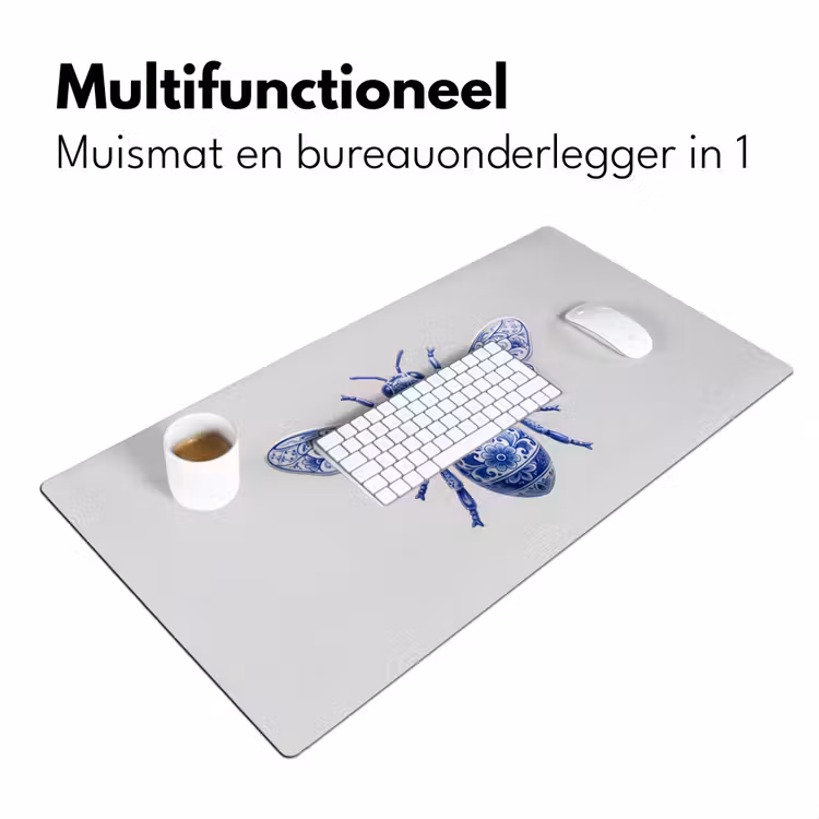 Bureau onderlegger - Bij - Modern - Delfts - Blauw — 7