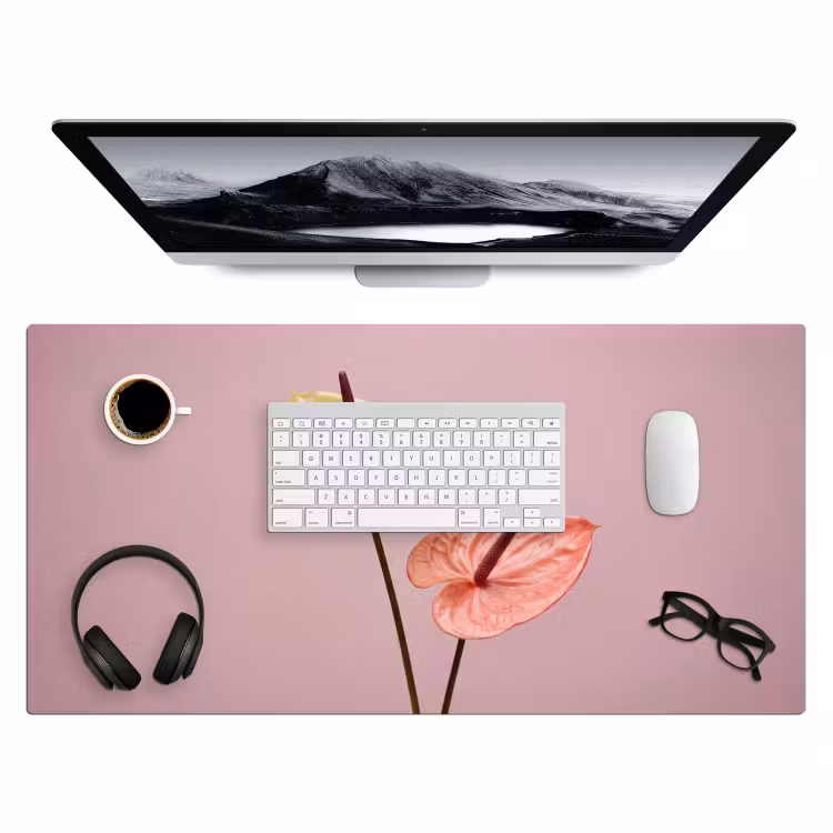Bureau onderlegger - Bloemen - Anthuriums - Geel - Roze — 4