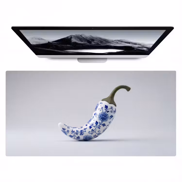 Bureau onderlegger - Chilipeper - Keramiek - Blauw — 1