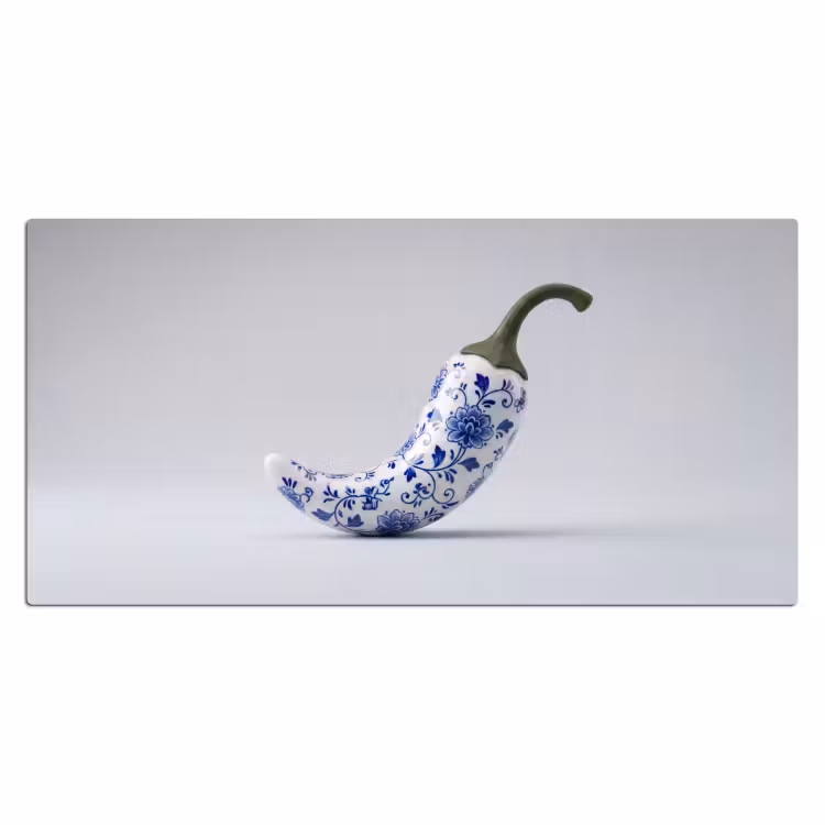 Bureau onderlegger - Chilipeper - Keramiek - Blauw — 2