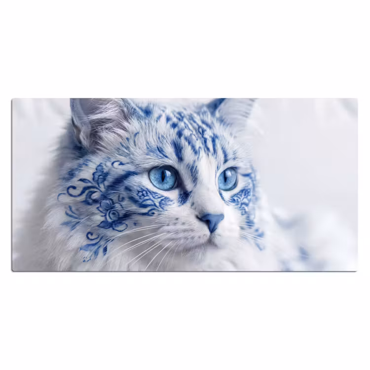Bureau onderlegger - Kat - Patroon - Blauw — 2