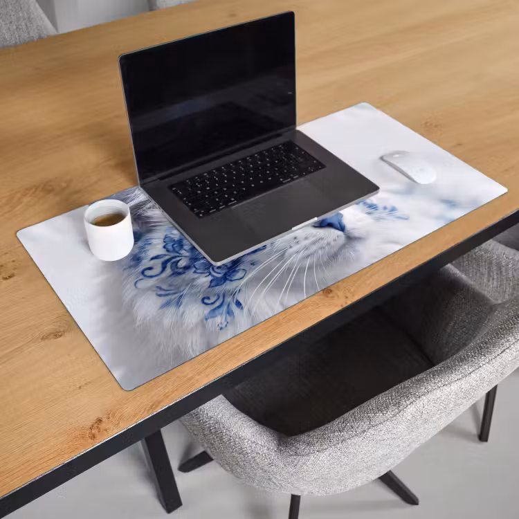 Bureau onderlegger - Kat - Patroon - Blauw — 3