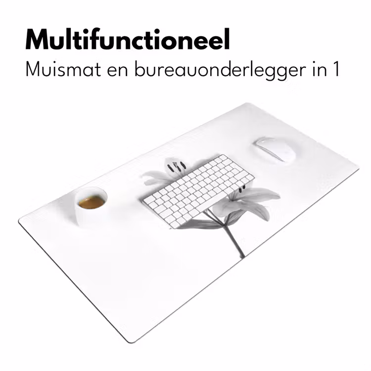 Bureau onderlegger - Lelies - Elegant - Zwart - Wit — 7
