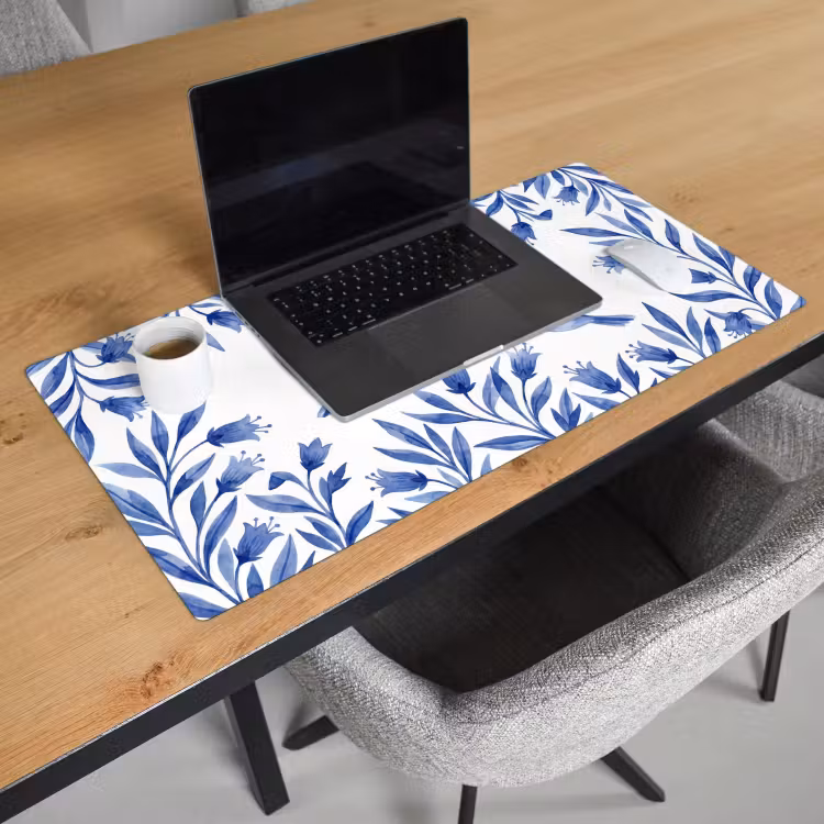 Bureau onderlegger - Modern - Vogels - Delfts - Blauw — 3