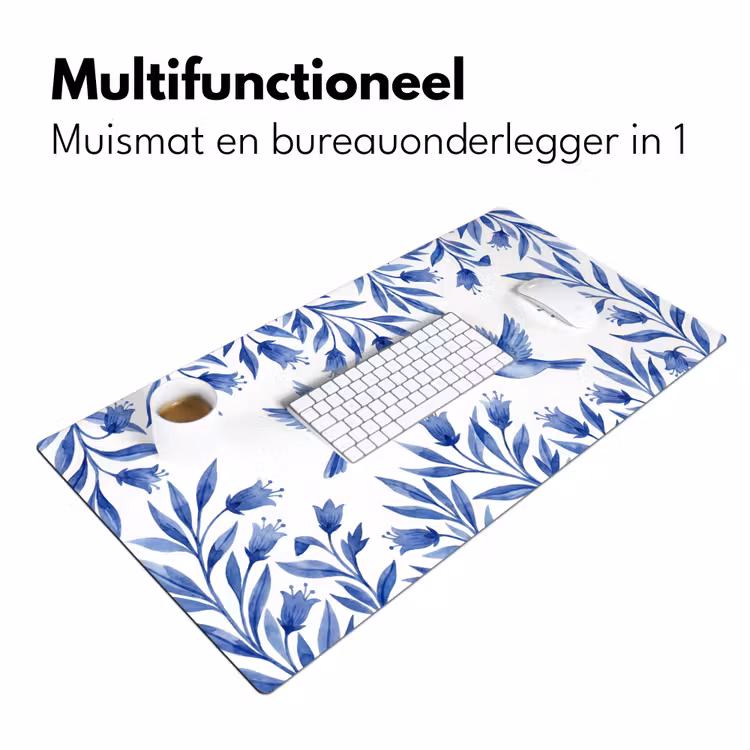 Bureau onderlegger - Modern - Vogels - Delfts - Blauw — 7