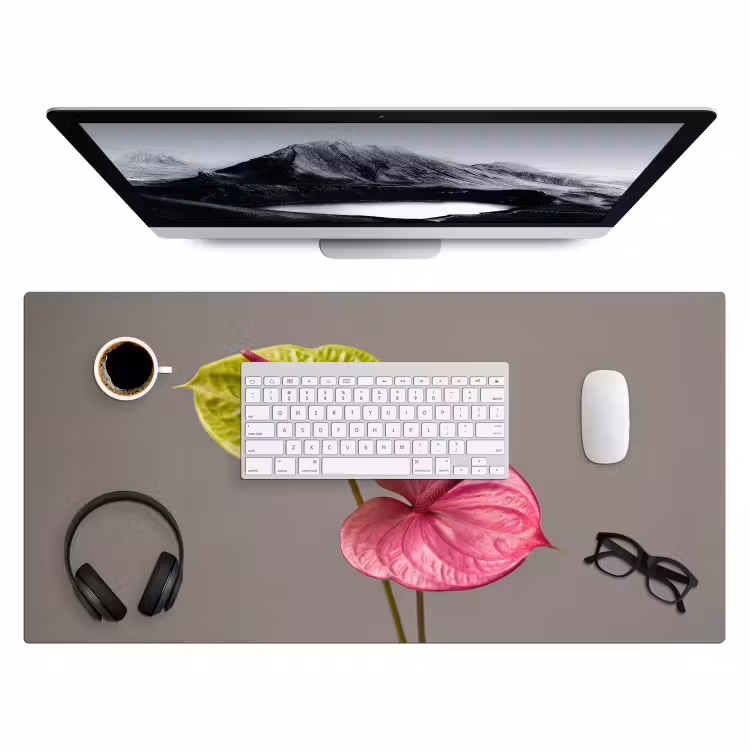 Bureau onderlegger - Planten - Anthurium - Groen - Roze — 4