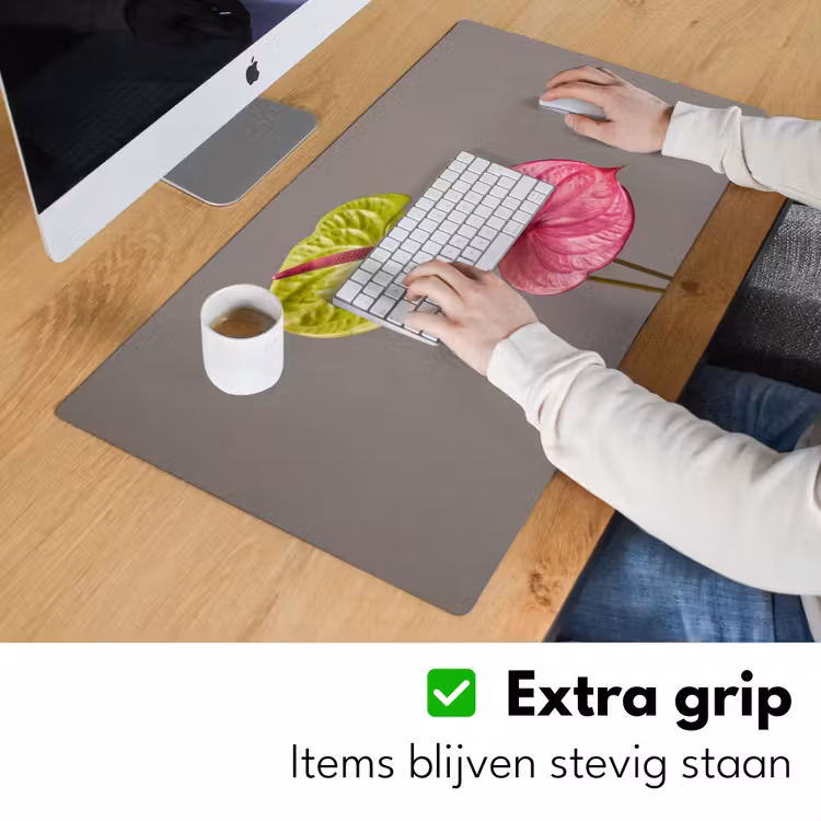 Bureau onderlegger - Planten - Anthurium - Groen - Roze — 6