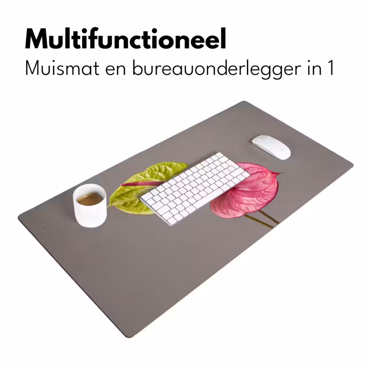 Bureau onderlegger - Planten - Anthurium - Groen - Roze — 7