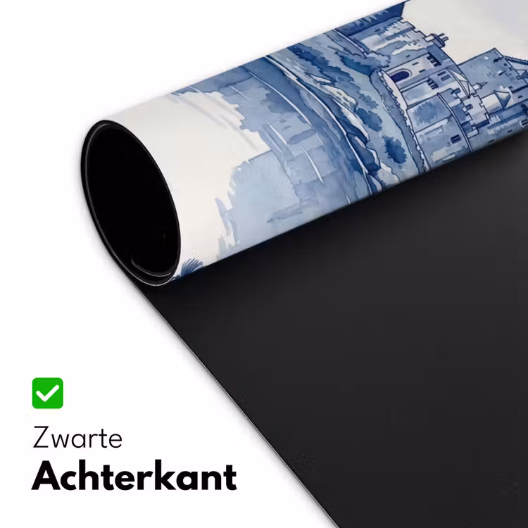 Bureau onderlegger - Schots - Kasteel - Blauw - Aquarel — 5