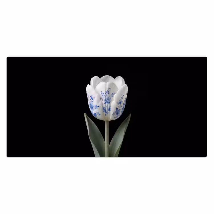 Bureau onderlegger - Tulp - Patroon - Blauw — 2