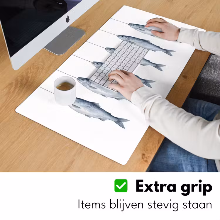 Bureau onderlegger - Vissen - Illustratie - Delfts - Blauw — 6