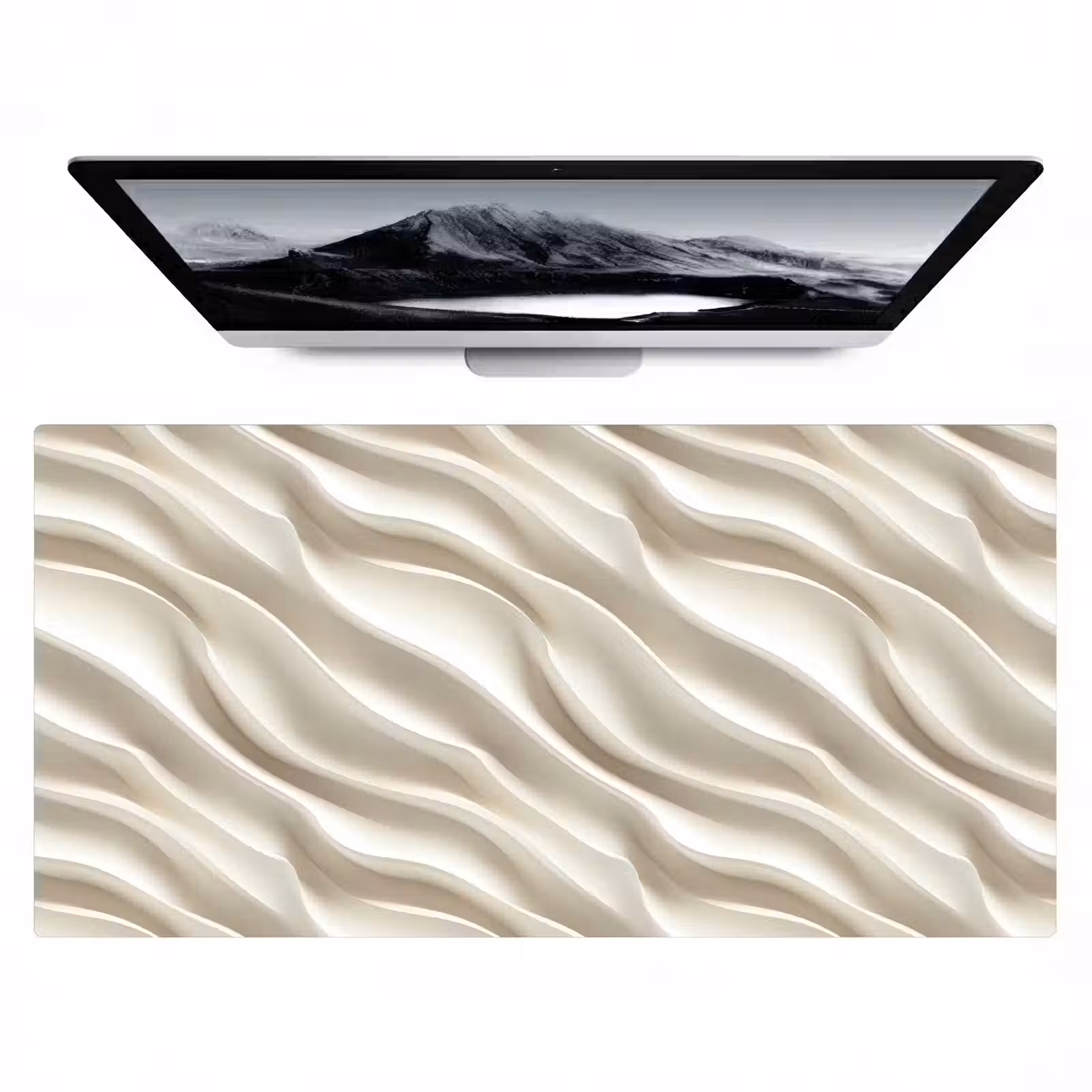 Bureau onderlegger - Diagonaal - Golven - Crème — 1