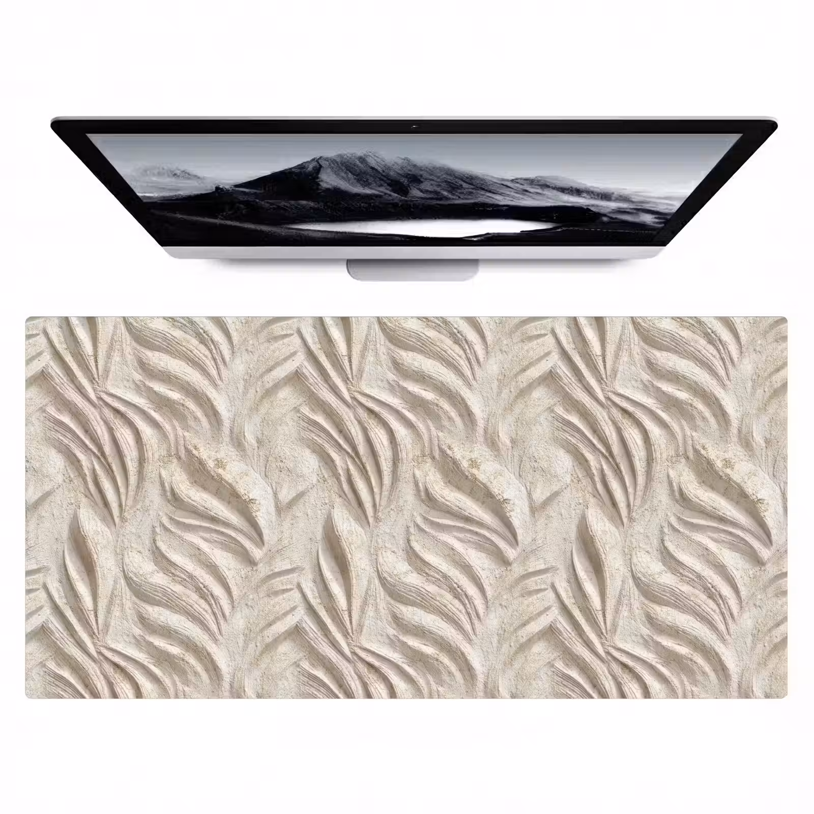 Bureau onderlegger - Textuur - Reliëf - Beige — 1
