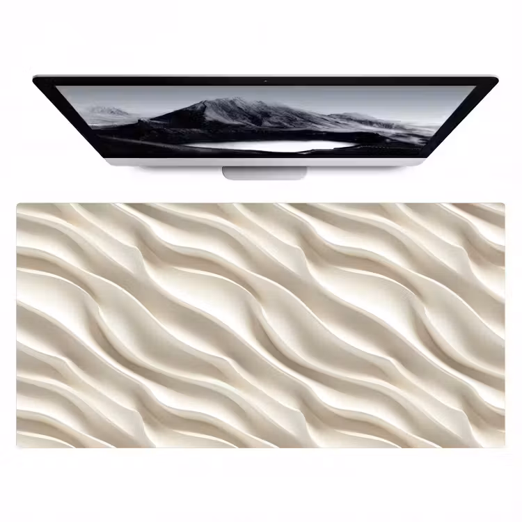 Bureau onderlegger - Diagonaal - Golven - Crème — 1