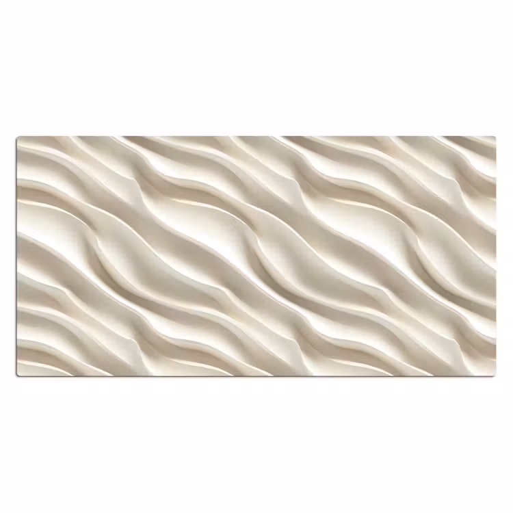 Bureau onderlegger - Diagonaal - Golven - Crème — 2