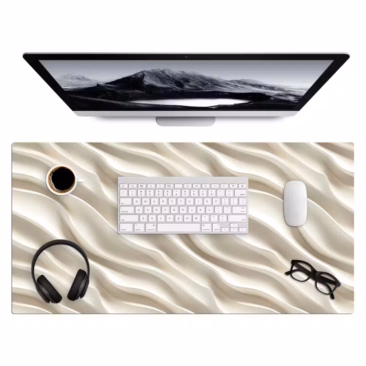 Bureau onderlegger - Diagonaal - Golven - Crème — 4