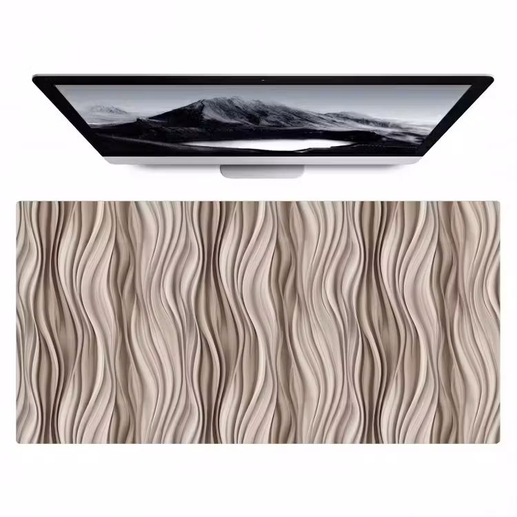 Bureau onderlegger - Golven - 3D - Crème — 1