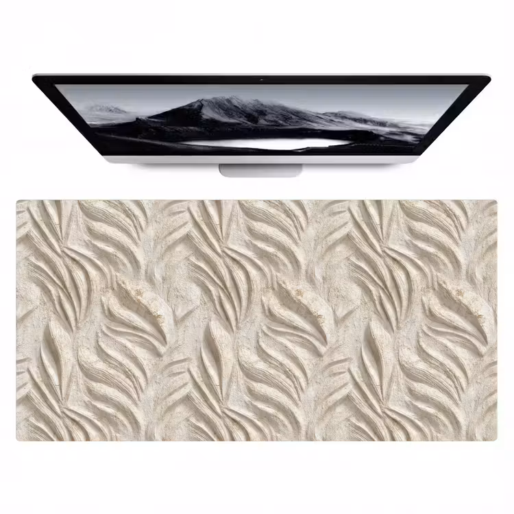 Bureau onderlegger - Textuur - Reliëf - Beige — 1