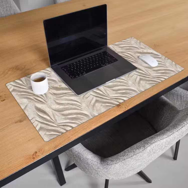 Bureau onderlegger - Textuur - Reliëf - Beige — 3