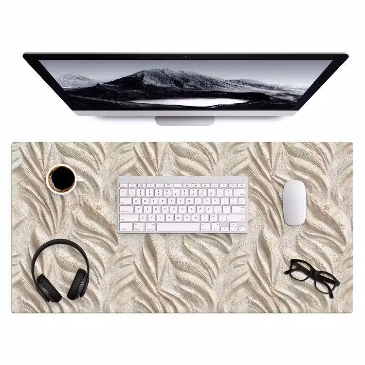 Bureau onderlegger - Textuur - Reliëf - Beige — 4