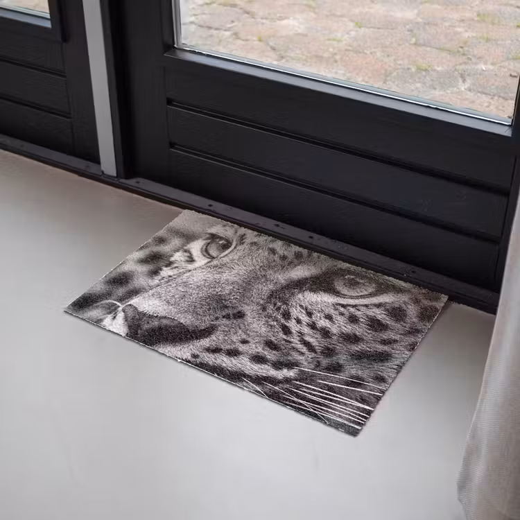 Deurmat - Luipaard - Zwart - Wit - Oog — 2