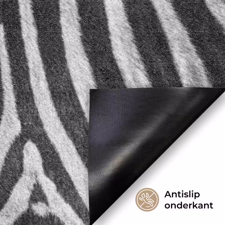 Deurmat - Zebra's - Zwart - Wit — 6