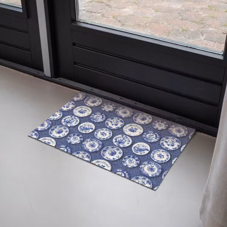 Deurmat - Borden - Floraal - Blauw — 2