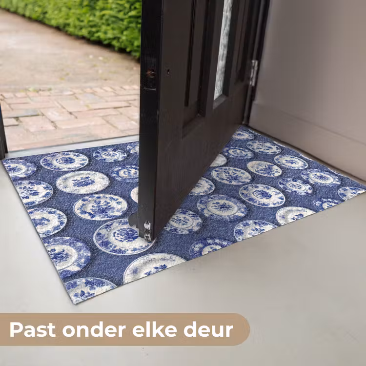 Deurmat - Borden - Floraal - Blauw — 7
