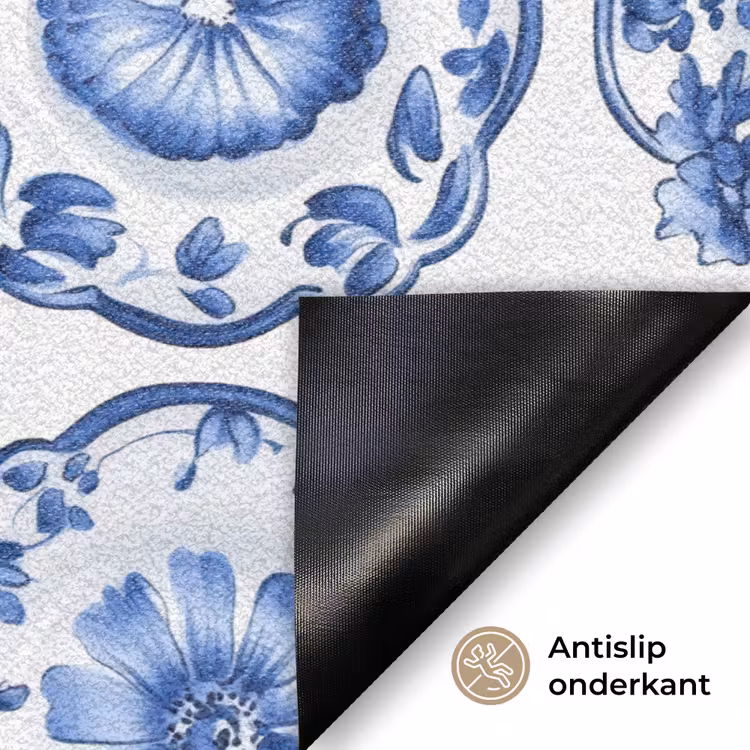 Deurmat - Sierborden - Bloemen - Blauw — 6