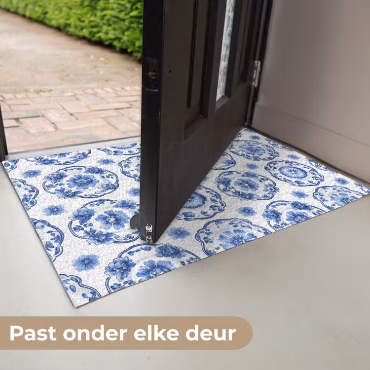 Deurmat - Sierborden - Bloemen - Blauw — 7