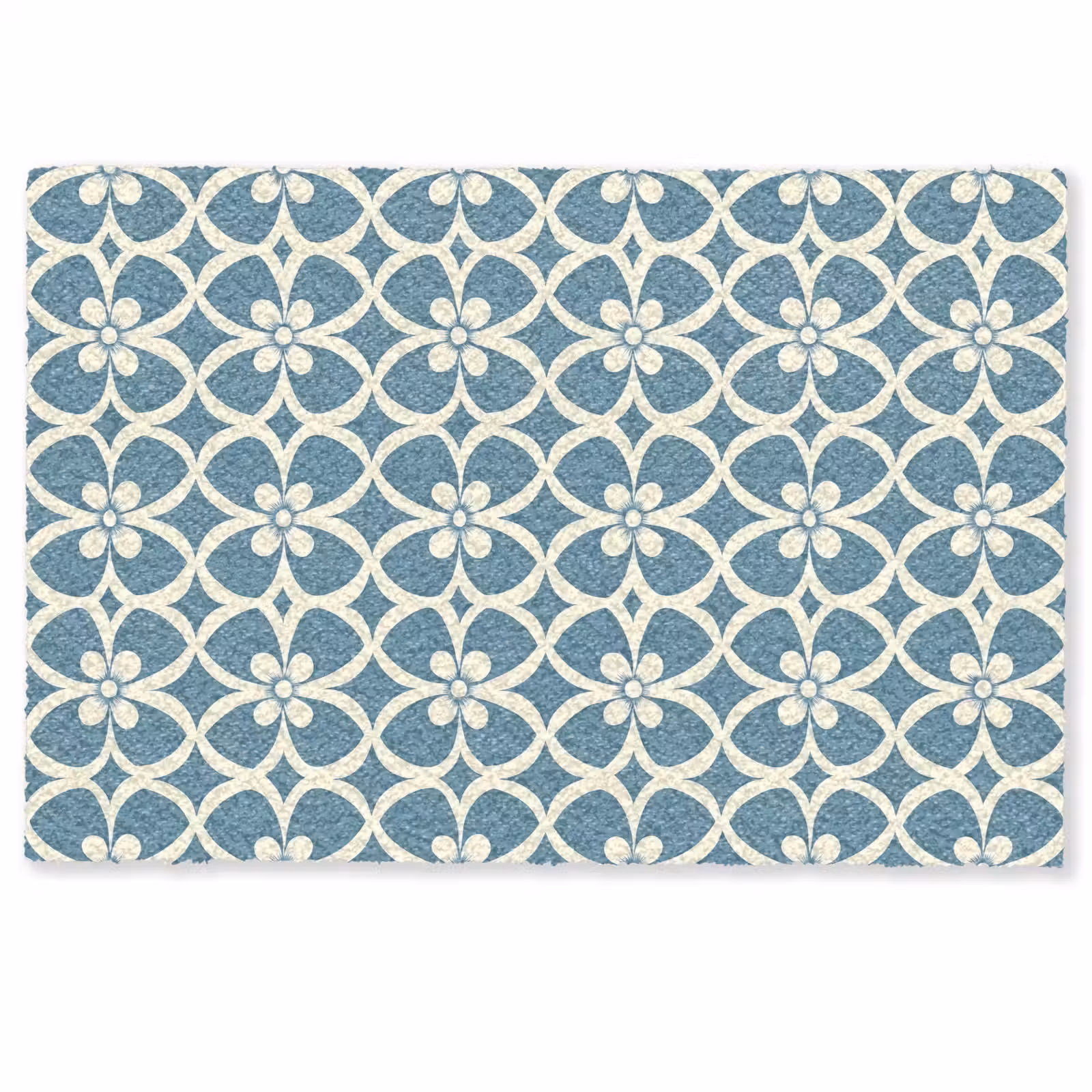Deurmat - Patroon - Symmetrisch - Blauw — 1