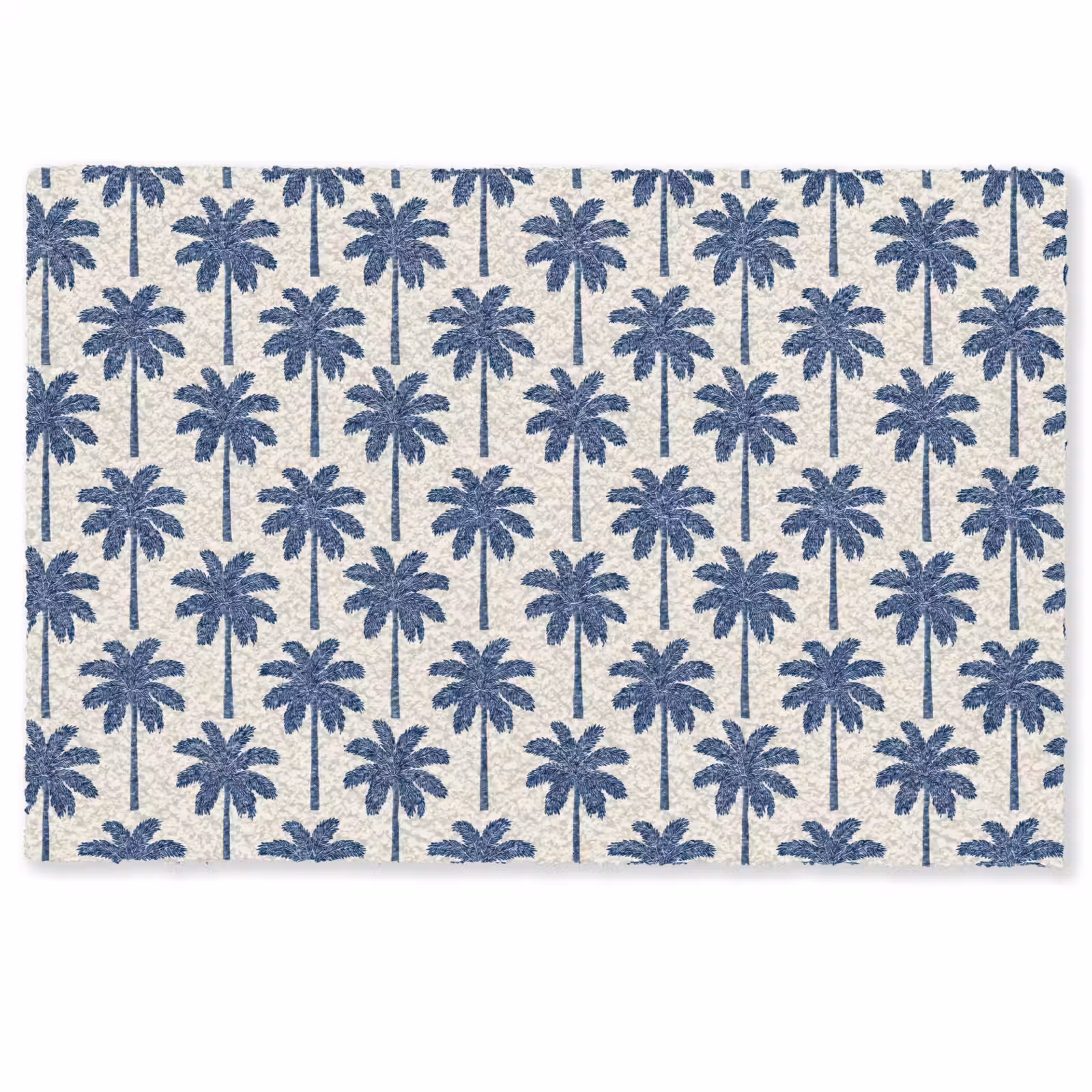 Deurmat - Symmetrisch - Palm - Blauw — 1