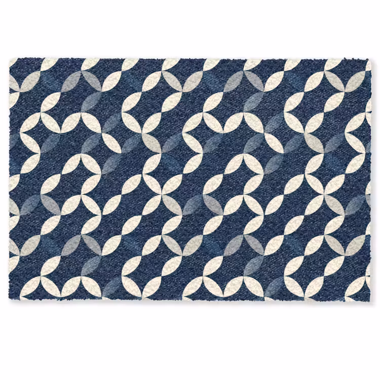 Deurmat - Abstract - Patroon - Blauw — 1