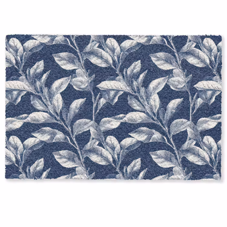 Deurmat - Botanisch - Patroon - Blauw — 1
