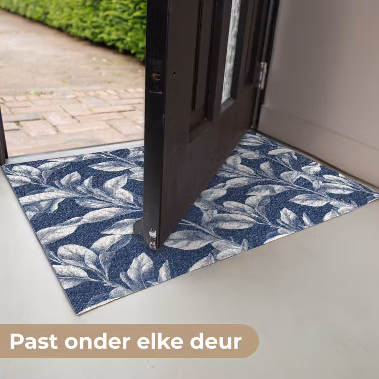 Deurmat - Botanisch - Patroon - Blauw — 7
