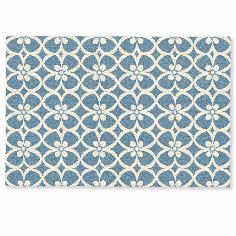Deurmat - Patroon - Symmetrisch - Blauw — 1