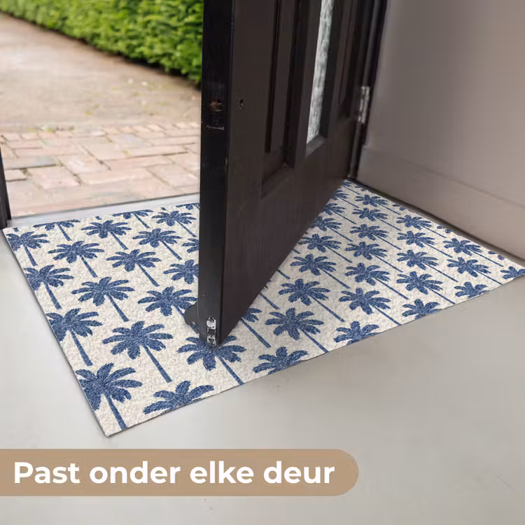 Deurmat - Symmetrisch - Palm - Blauw — 7
