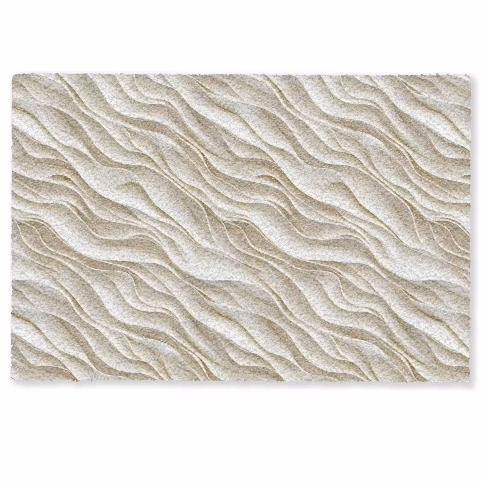 Deurmat - Golven - Wit - Minimalistisch — 1