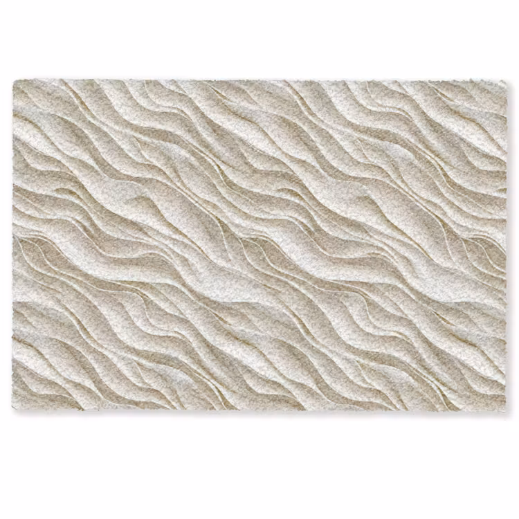 Deurmat - Golven - Wit - Minimalistisch — 1